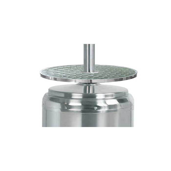 87" Tall Outdoor Patio Heater with Table- Stainless Steel - Image 2